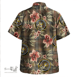 Scottish Stewart Hunting Weathered Clan Tartan Hawaiian Shirt - Tropical Old Style Scottish Plaid Tartan Plaid