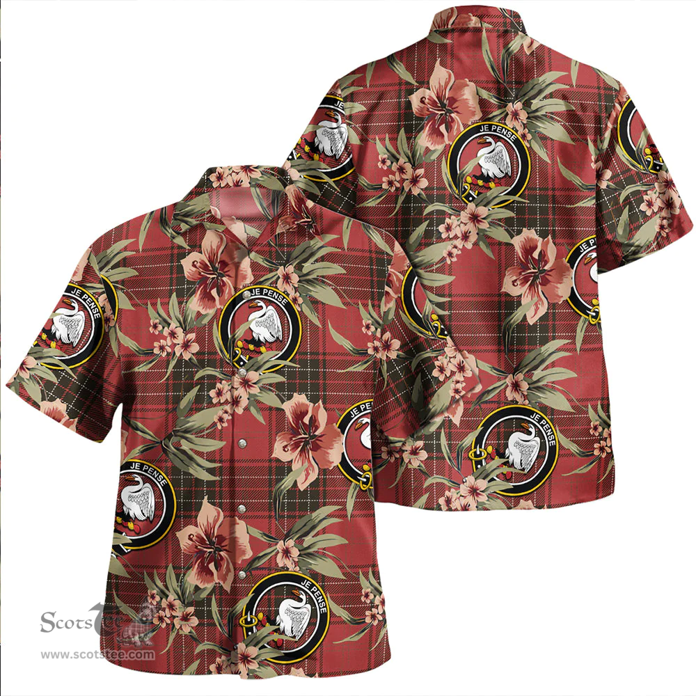 Scottish Wemyss Weathered Clan Tartan Hawaiian Shirt - Tropical Old Style Scottish Plaid Tartan Plaid