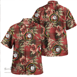 Scottish Wemyss Weathered Clan Tartan Hawaiian Shirt - Tropical Old Style Scottish Plaid Tartan Plaid
