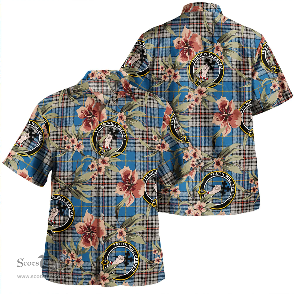 Scottish Thompson Variant (Thomson Variant) Ancient Clan Tartan Hawaiian Shirt - Tropical Old Style Scottish Plaid Tartan Plaid