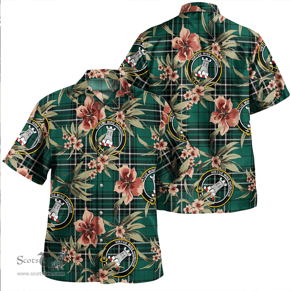 Scottish MacLean of Duart Hunting (Vestiarium Scoticum) Modern Clan Tartan Hawaiian Shirt - Tropical Old Style Scottish Plaid Tartan Plaid