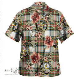 Scottish Stewart Dress Ancient Clan Tartan Hawaiian Shirt - Tropical Old Style Scottish Plaid Tartan Plaid