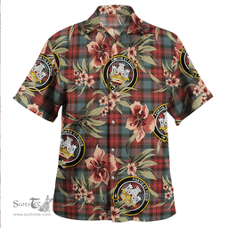 Scottish MacLachlan Weathered Clan Tartan Hawaiian Shirt - Tropical Old Style Scottish Plaid Tartan Plaid