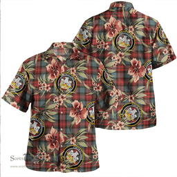 Scottish MacLachlan Weathered Clan Tartan Hawaiian Shirt - Tropical Old Style Scottish Plaid Tartan Plaid