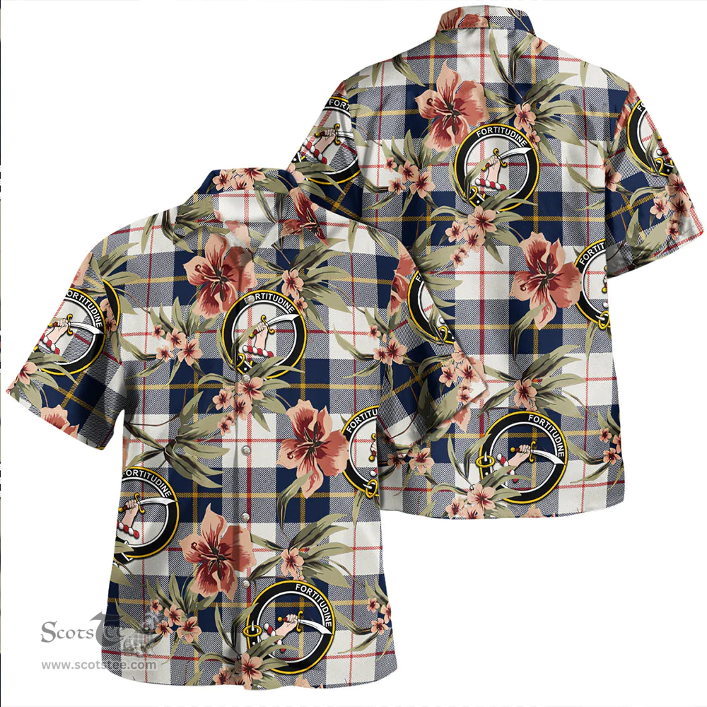 Scottish MacRae of Conchra Modern Clan Tartan Hawaiian Shirt - Tropical Old Style Scottish Plaid Tartan Plaid