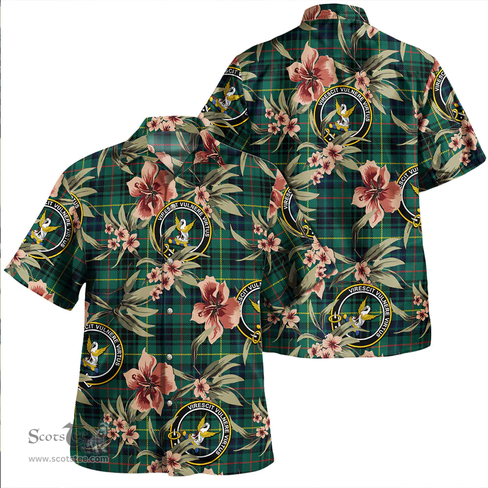 Scottish Stewart Hunting Modern Clan Tartan Hawaiian Shirt - Tropical Old Style Scottish Plaid Tartan Plaid