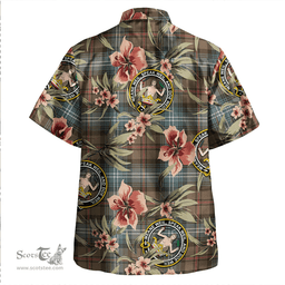 Scottish Urquhart Weathered Clan Tartan Hawaiian Shirt - Tropical Old Style Scottish Plaid Tartan Plaid