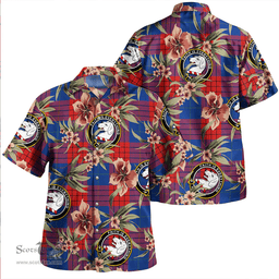 Scottish Robinson Dress (Robins Dress) Modern Clan Tartan Hawaiian Shirt - Tropical Old Style Scottish Plaid Tartan Plaid
