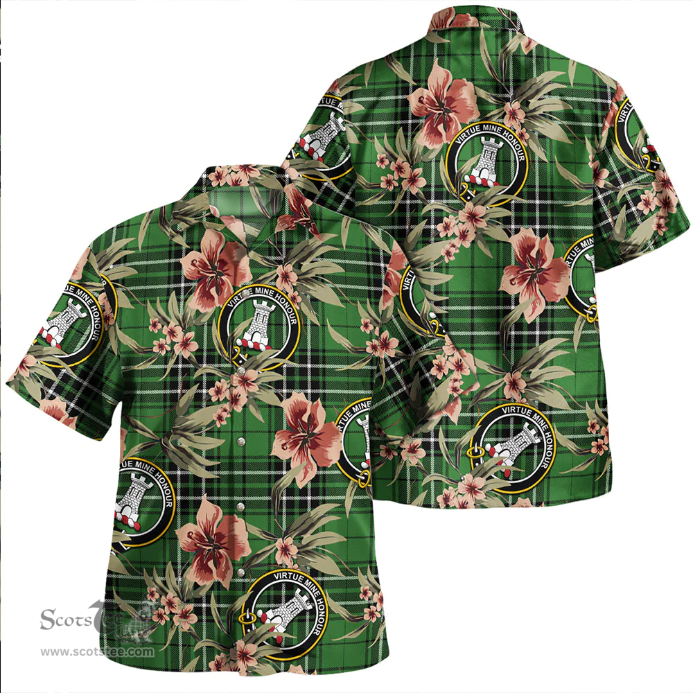 Scottish MacLean of Duart Hunting (Vestiarium Scoticum) Ancient Clan Tartan Hawaiian Shirt - Tropical Old Style Scottish Plaid Tartan Plaid