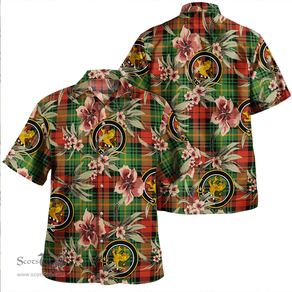 Scottish Martin Ancient Clan Tartan Hawaiian Shirt - Tropical Old Style Scottish Plaid Tartan Plaid