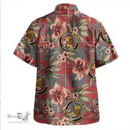 Scottish MacGregor of Balquhidder (Gregor of Balquhidder) Weathered Clan Tartan Hawaiian Shirt - Tropical Old Style Scottish Plaid Tartan Plaid