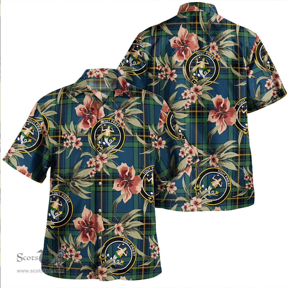 Scottish Murray of Elibank Modern Clan Tartan Hawaiian Shirt - Tropical Old Style Scottish Plaid Tartan Plaid