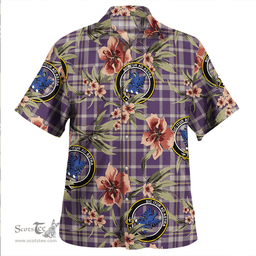 Scottish Ochterlony (Auchterlony) Weathered Clan Tartan Hawaiian Shirt - Tropical Old Style Scottish Plaid Tartan Plaid
