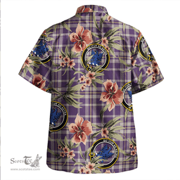 Scottish Ochterlony (Auchterlony) Weathered Clan Tartan Hawaiian Shirt - Tropical Old Style Scottish Plaid Tartan Plaid