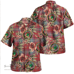 Scottish Seton Weathered Clan Tartan Hawaiian Shirt - Tropical Old Style Scottish Plaid Tartan Plaid