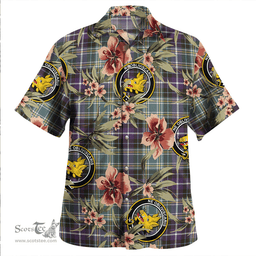 Scottish MacKellar Weathered Clan Tartan Hawaiian Shirt - Tropical Old Style Scottish Plaid Tartan Plaid