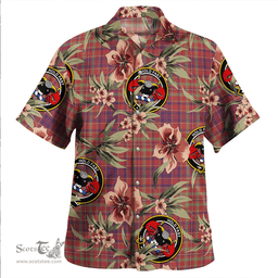 Scottish MacLeod Red Weathered Clan Tartan Hawaiian Shirt - Tropical Old Style Scottish Plaid Tartan Plaid