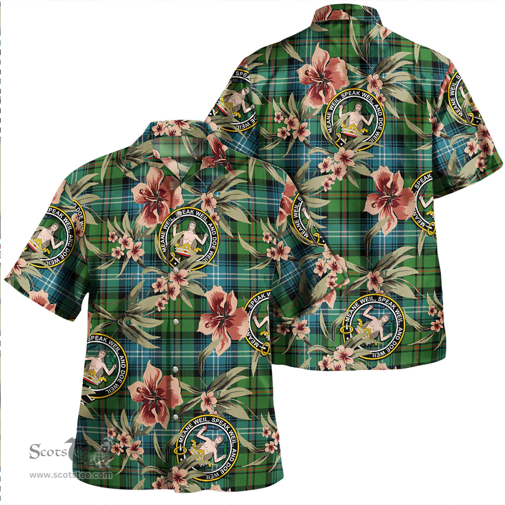 Scottish Urquhart Ancient Clan Tartan Hawaiian Shirt - Tropical Old Style Scottish Plaid Tartan Plaid
