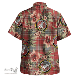 Scottish MacLean of Duart Weathered Clan Tartan Hawaiian Shirt - Tropical Old Style Scottish Plaid Tartan Plaid