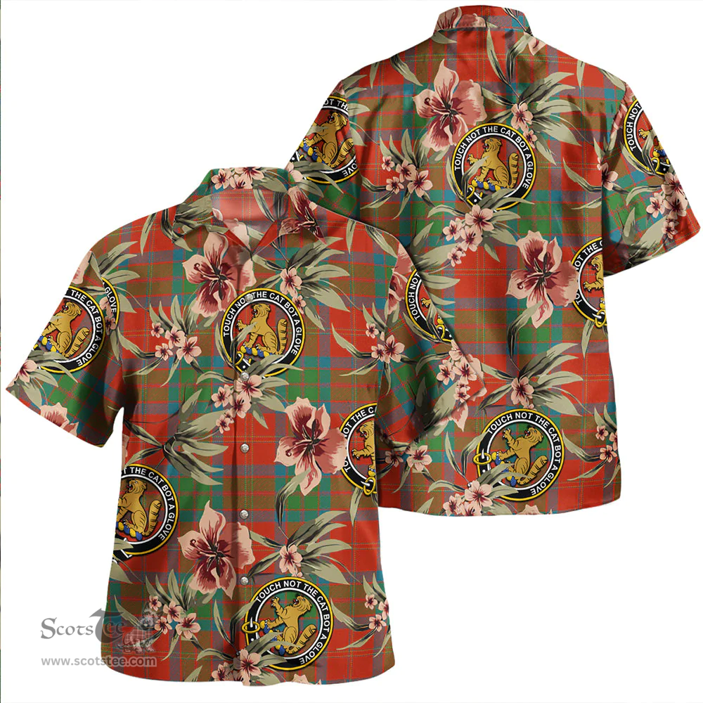 Scottish MacPherson of Cluny Ancient Clan Tartan Hawaiian Shirt - Tropical Old Style Scottish Plaid Tartan Plaid