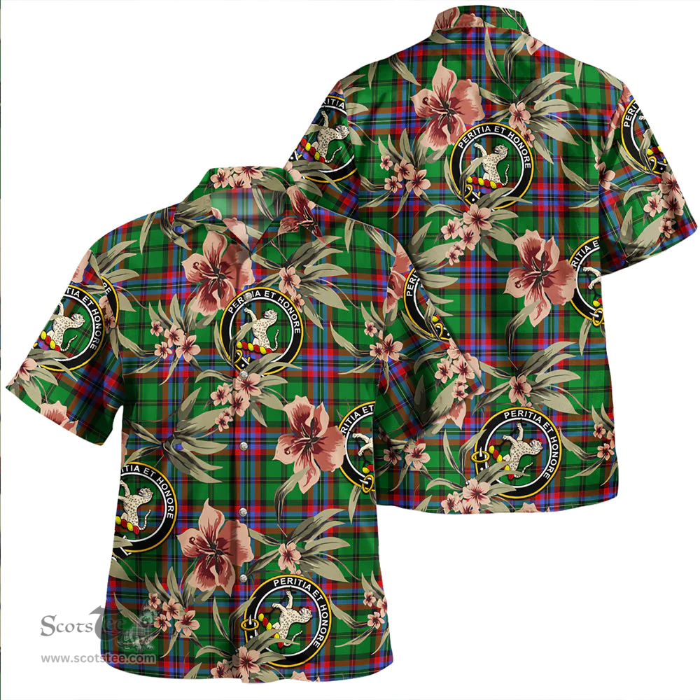 Scottish McGeachie Clan Tartan Hawaiian Shirt - Tropical Old Style Scottish Plaid Tartan Plaid