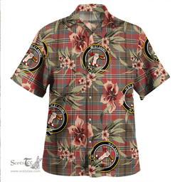 Scottish MacCulloch Weathered Clan Tartan Hawaiian Shirt - Tropical Old Style Scottish Plaid Tartan Plaid