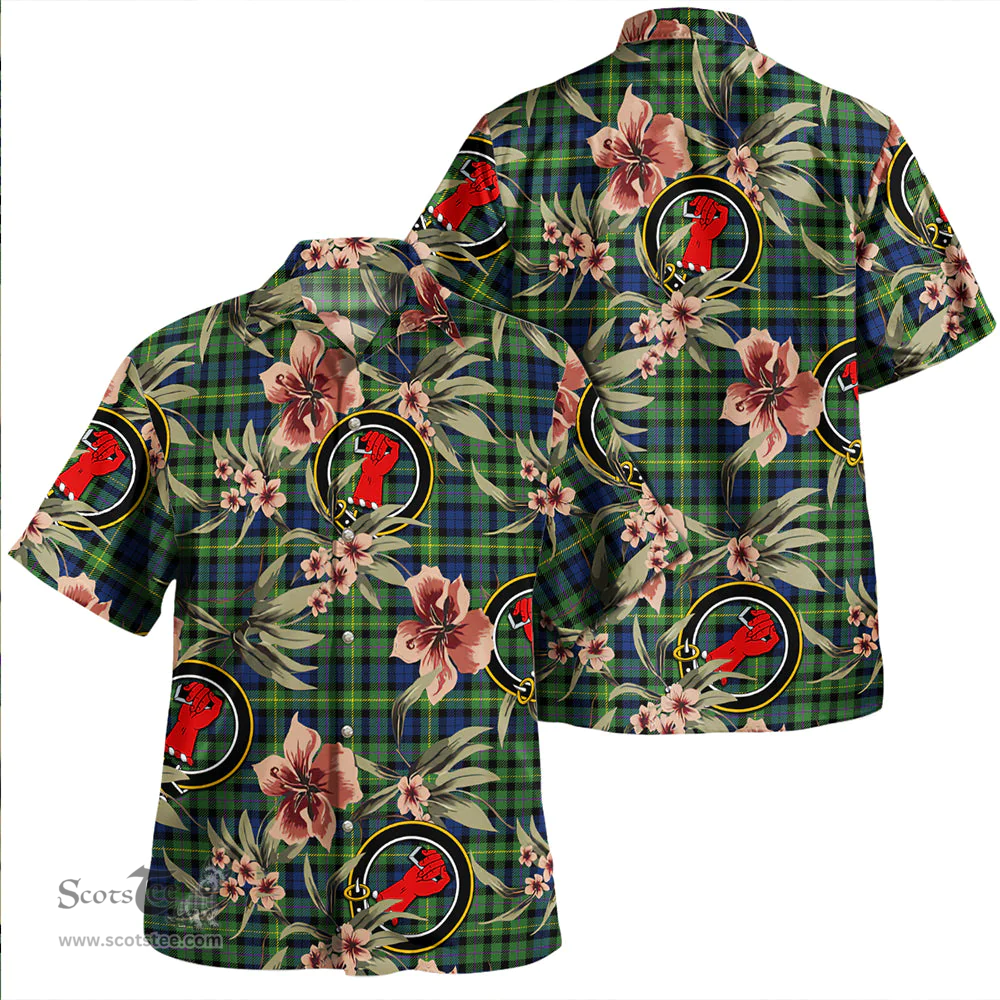 Scottish MacBride Modern Clan Tartan Hawaiian Shirt - Tropical Old Style Scottish Plaid Tartan Plaid