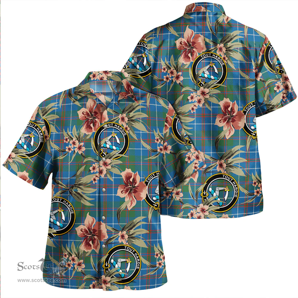 Scottish MacHardy Ancient Clan Tartan Hawaiian Shirt - Tropical Old Style Scottish Plaid Tartan Plaid
