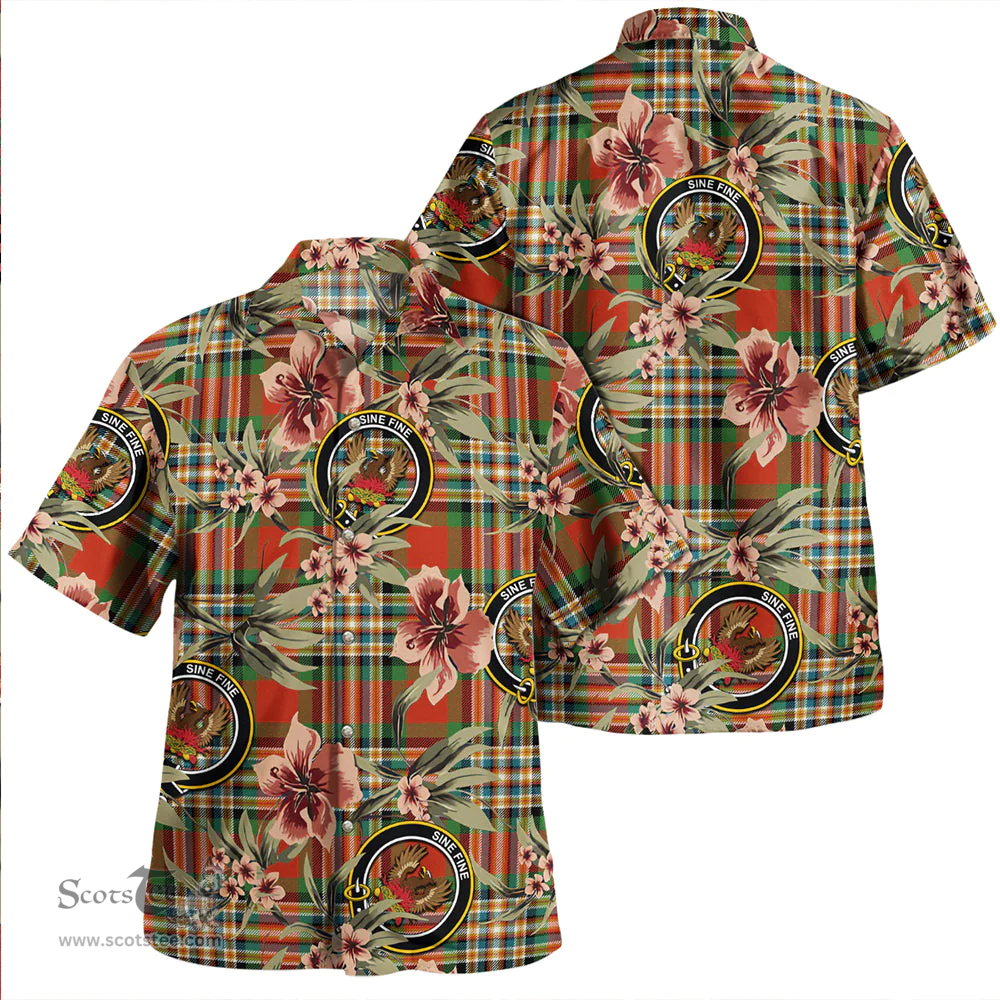 Scottish MacGill Ancient Clan Tartan Hawaiian Shirt - Tropical Old Style Scottish Plaid Tartan Plaid