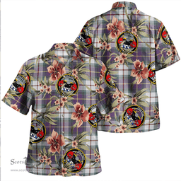 Scottish MacLeod of California Weathered Clan Tartan Hawaiian Shirt - Tropical Old Style Scottish Plaid Tartan Plaid