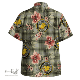Scottish MacIver Weathered Clan Tartan Hawaiian Shirt - Tropical Old Style Scottish Plaid Tartan Plaid