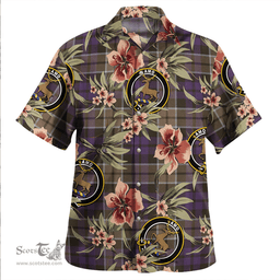 Scottish Scott (Sir Walter) Weathered Clan Tartan Hawaiian Shirt - Tropical Old Style Scottish Plaid Tartan Plaid
