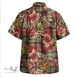 Scottish MacPherson of Cluny Red Weathered Clan Tartan Hawaiian Shirt - Tropical Old Style Scottish Plaid Tartan Plaid