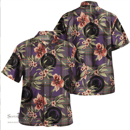 Scottish MacLaren of Broich Weathered Clan Tartan Hawaiian Shirt - Tropical Old Style Scottish Plaid Tartan Plaid