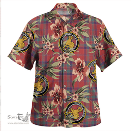 Scottish MacGillivray Weathered Clan Tartan Hawaiian Shirt - Tropical Old Style Scottish Plaid Tartan Plaid