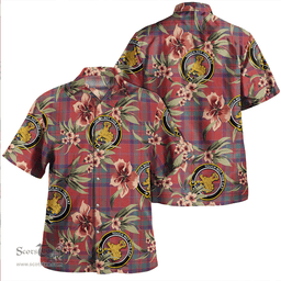 Scottish MacGillivray Weathered Clan Tartan Hawaiian Shirt - Tropical Old Style Scottish Plaid Tartan Plaid