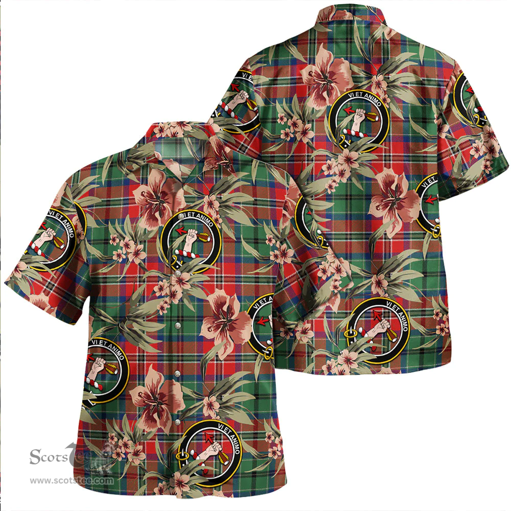 Scottish MacCulloch Modern Clan Tartan Hawaiian Shirt - Tropical Old Style Scottish Plaid Tartan Plaid