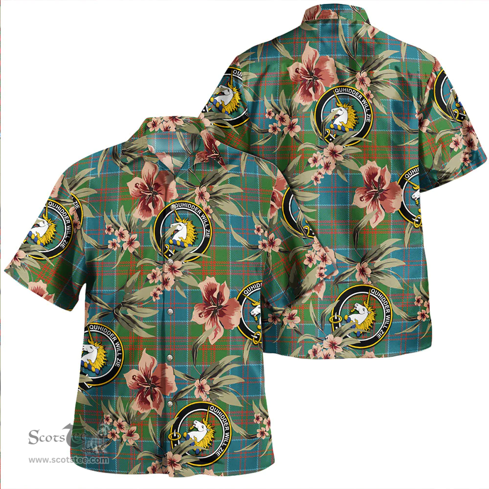Scottish Stewart of Appin Hunting Ancient Clan Tartan Hawaiian Shirt - Tropical Old Style Scottish Plaid Tartan Plaid