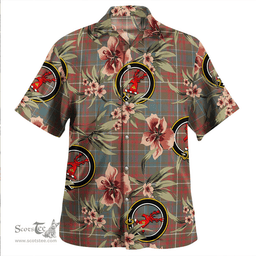 Scottish MacConnell Weathered Clan Tartan Hawaiian Shirt - Tropical Old Style Scottish Plaid Tartan Plaid