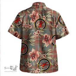 Scottish MacConnell Weathered Clan Tartan Hawaiian Shirt - Tropical Old Style Scottish Plaid Tartan Plaid