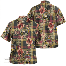 Scottish MacMillan Weathered Clan Tartan Hawaiian Shirt - Tropical Old Style Scottish Plaid Tartan Plaid