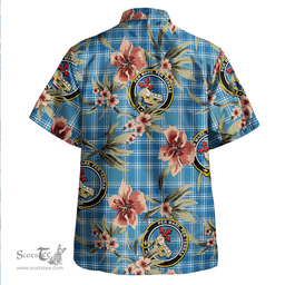 Scottish MacDonald Lord of the Isles Hunting Blue (Donald Lord of the Isles Hunting Blue) Ancient Clan Tartan Hawaiian Shirt - Tropical Old Style Scottish Plaid Tartan Plaid