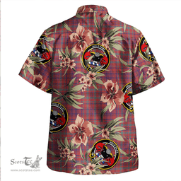 Scottish MacLeod of Tullibardine (Red MacLeod) Weathered Clan Tartan Hawaiian Shirt - Tropical Old Style Scottish Plaid Tartan Plaid