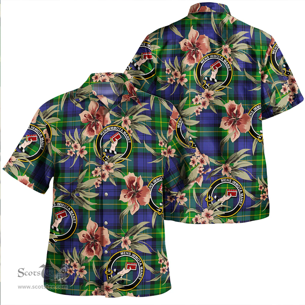 Scottish Meldrum Clan Tartan Hawaiian Shirt - Tropical Old Style Scottish Plaid Tartan Plaid