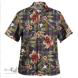 Scottish Murray of Atholl (Murray) Weathered Clan Tartan Hawaiian Shirt - Tropical Old Style Scottish Plaid Tartan Plaid