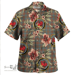 Scottish Moncrieffe of Atholl Weathered Clan Tartan Hawaiian Shirt - Tropical Old Style Scottish Plaid Tartan Plaid