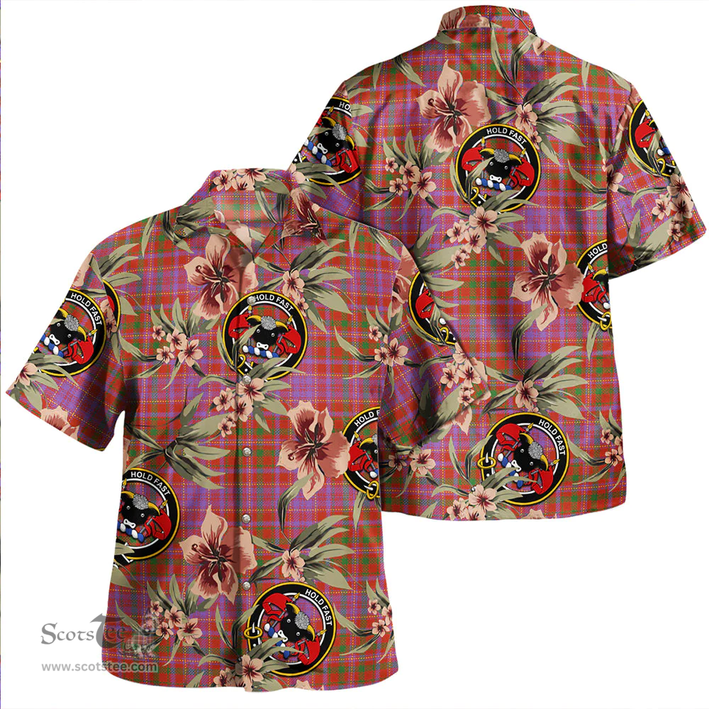 Scottish MacLeod Red Ancient Clan Tartan Hawaiian Shirt - Tropical Old Style Scottish Plaid Tartan Plaid