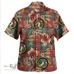 Scottish Manson Weathered Clan Tartan Hawaiian Shirt - Tropical Old Style Scottish Plaid Tartan Plaid
