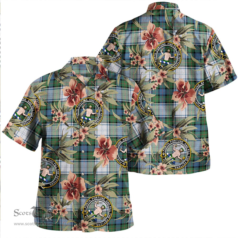 Scottish Murray of Atholl Dress (Murray Dress) Ancient Clan Tartan Hawaiian Shirt - Tropical Old Style Scottish Plaid Tartan Plaid