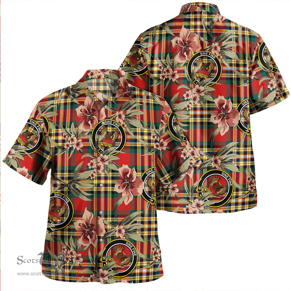 Scottish MacGill Modern Clan Tartan Hawaiian Shirt - Tropical Old Style Scottish Plaid Tartan Plaid